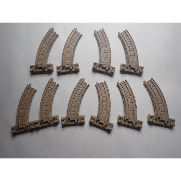 Thomas Train Trackmaster CURVES with Risers Train Track replacement Brown LOT 10 - Picture 1 of 4